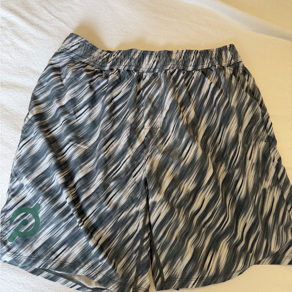 Peloton Teal and Gray Activewear Shorts